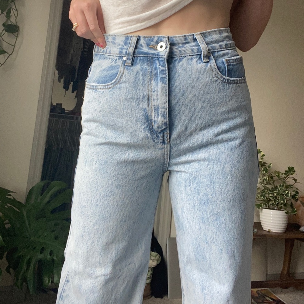 Cotton on wide leg jeans high waisted